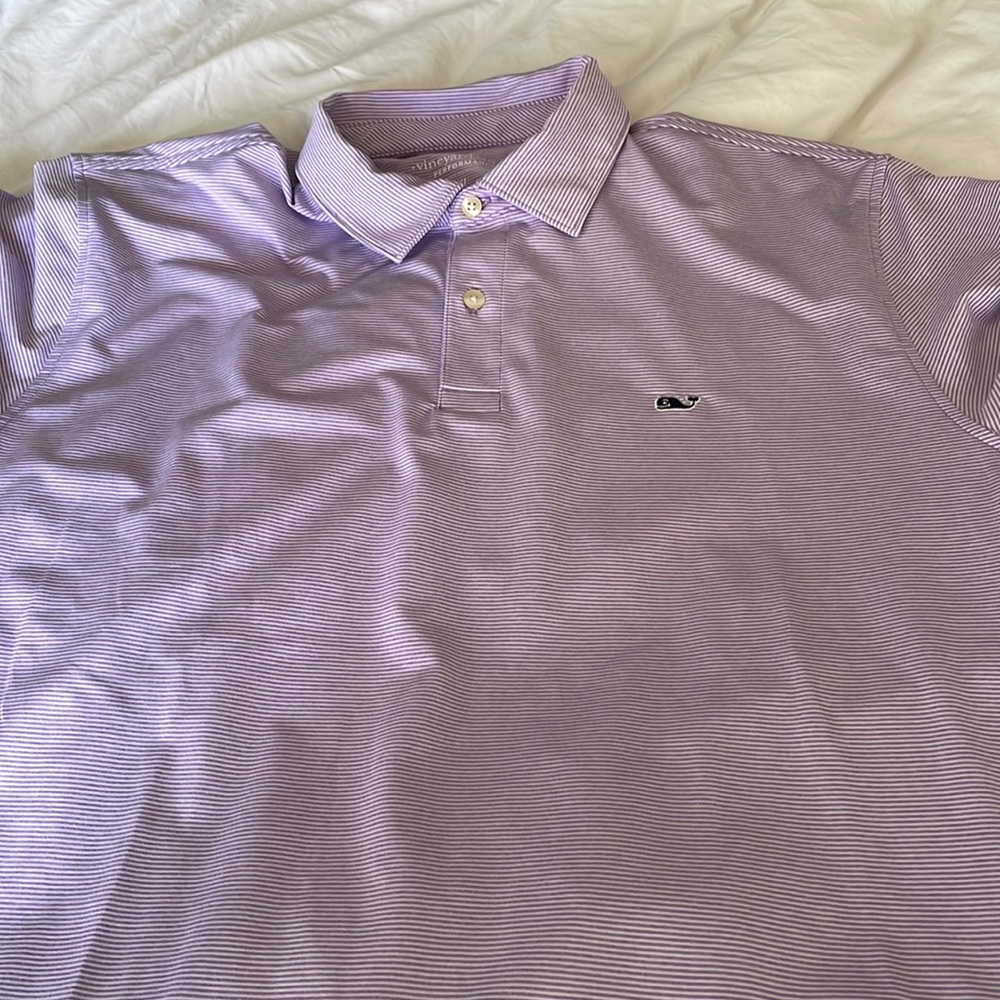Vineyard Vines men performance polo purple